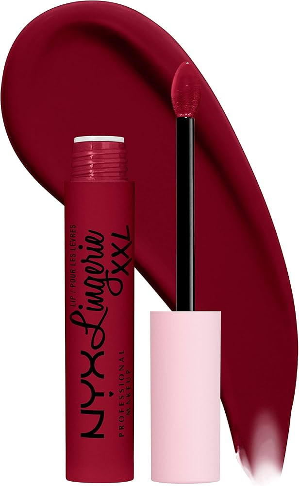 NYX PROFESSIONAL MAKEUP Lip Lingerie XXL Matte Liquid Lipstick - Sizzlin' (Oxblood Red) | Amazon (US)