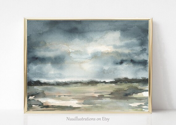 Neutral Landscape Print Minimal Abstract Landscape instant | Etsy | Etsy (US)