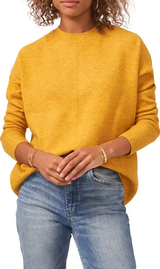 Vince Camuto Exposed Seam Crewneck Sweater in Paradox Pink at Nordstrom, Size X-Small | Nordstrom