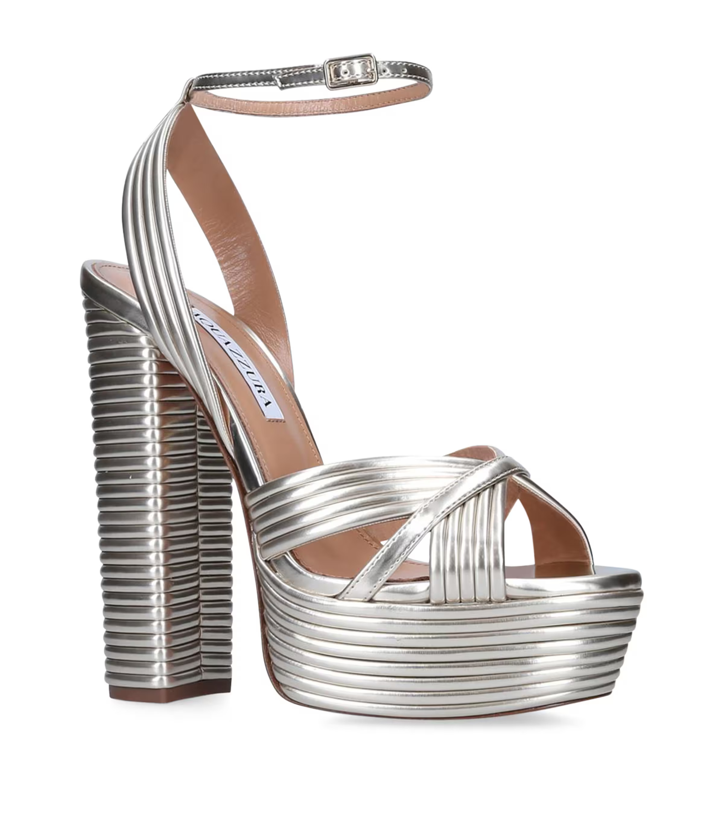 Aquazzura Metallic Sundance Platform Sandals 140 | Harrods (US)