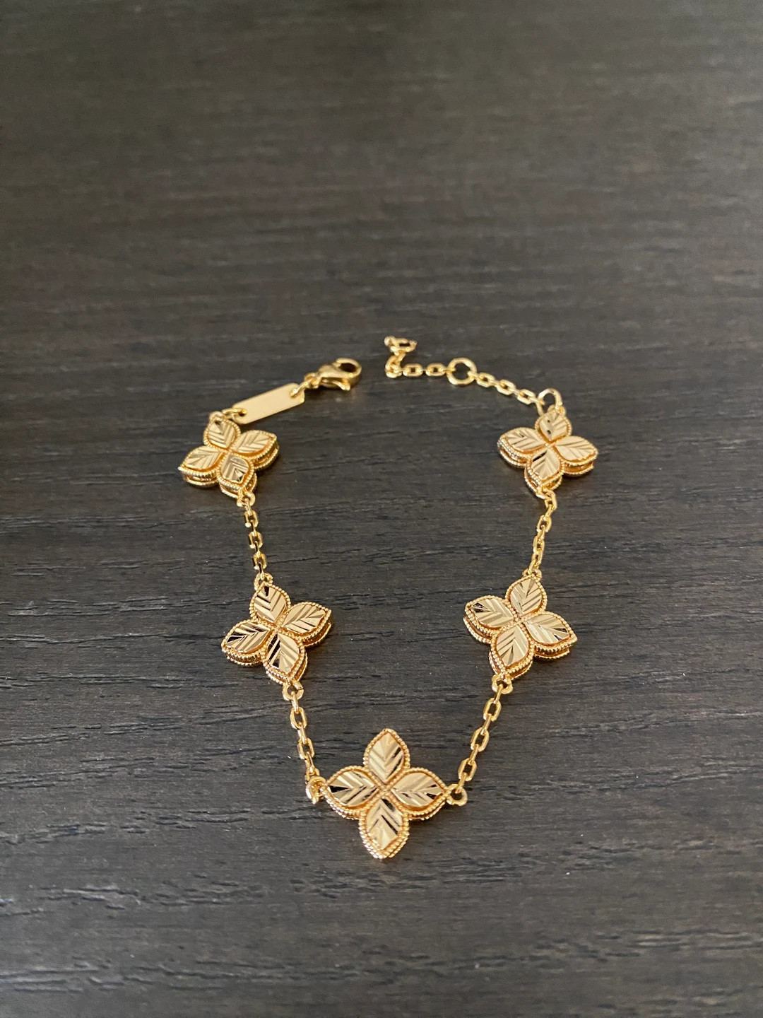 Clover Bracelet High Quality Bracelet 5 Clover Gold Bracelet 18k - Etsy | Etsy (US)