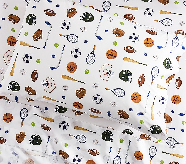 All-Star Sports Organic Sheet Set & Pillowcases | Pottery Barn Kids