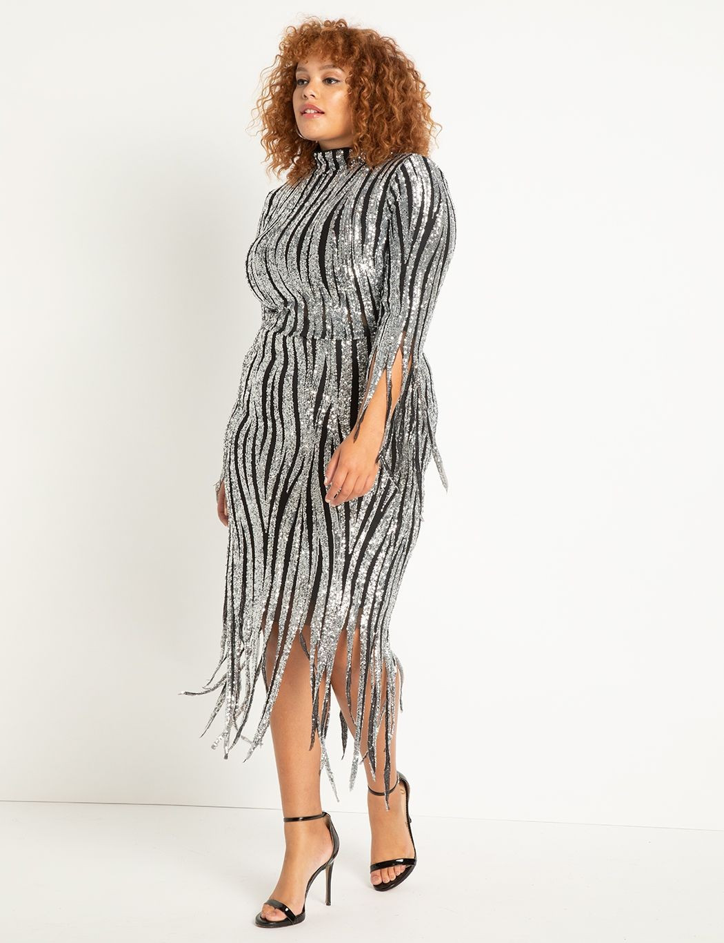 Limited Edition - Sequin Fringe Skirt | Eloquii
