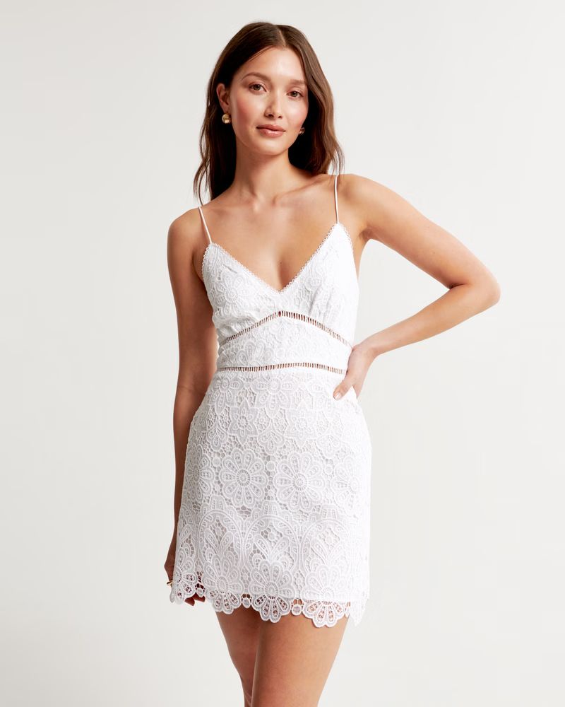Lace Slim Mini Dress | Abercrombie & Fitch (US)