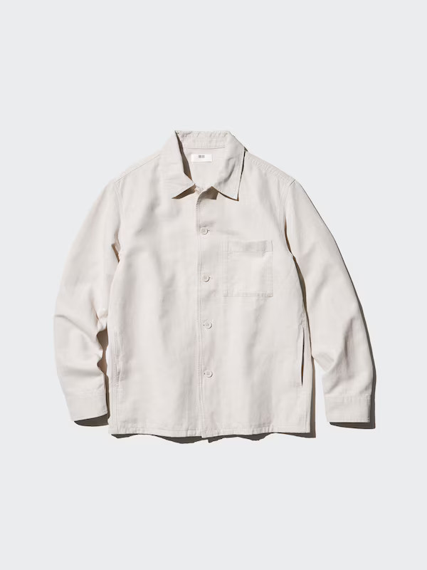 Linen Blend Relaxed Overshirt | UNIQLO (UK)