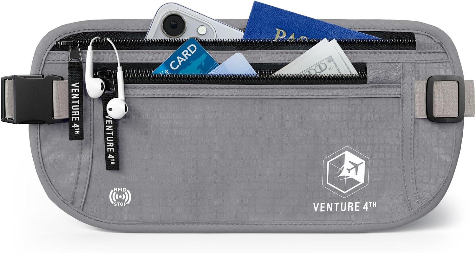 VENTURE 4TH Money Belt for Travel – Hidden Under-Clothes RFID Blocking Passport Holder & Slim T... | Amazon (US)
