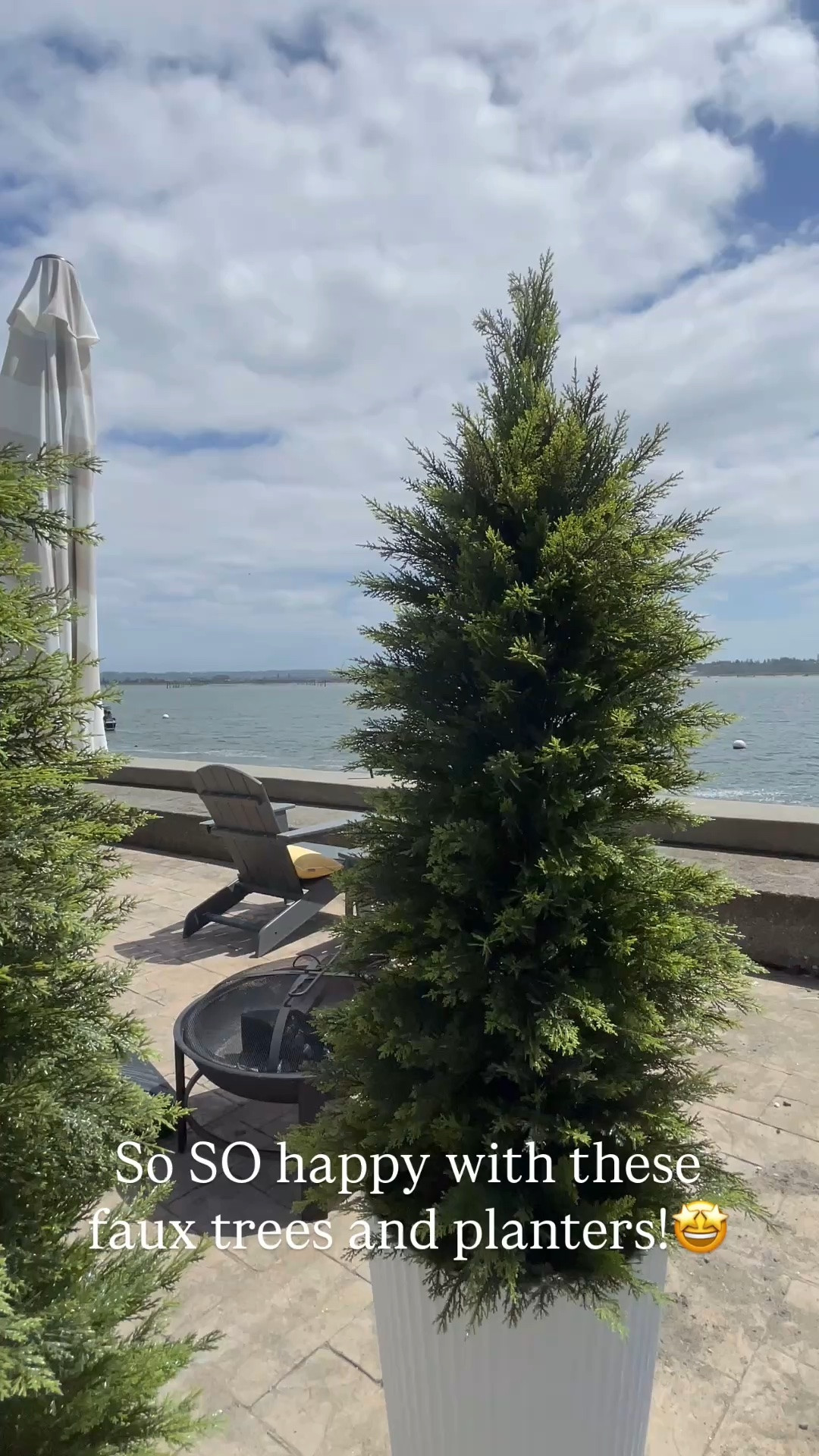 Faux evergreen trees and narrow ribbed / fluted garden planters from Amazon. 

I got the 5’ tall trees, but they are available in 4 heights.

The planters are available in a black, white, gray or tan color.

#LTKdayinmylife #LTKHome #LTKSaleAlert