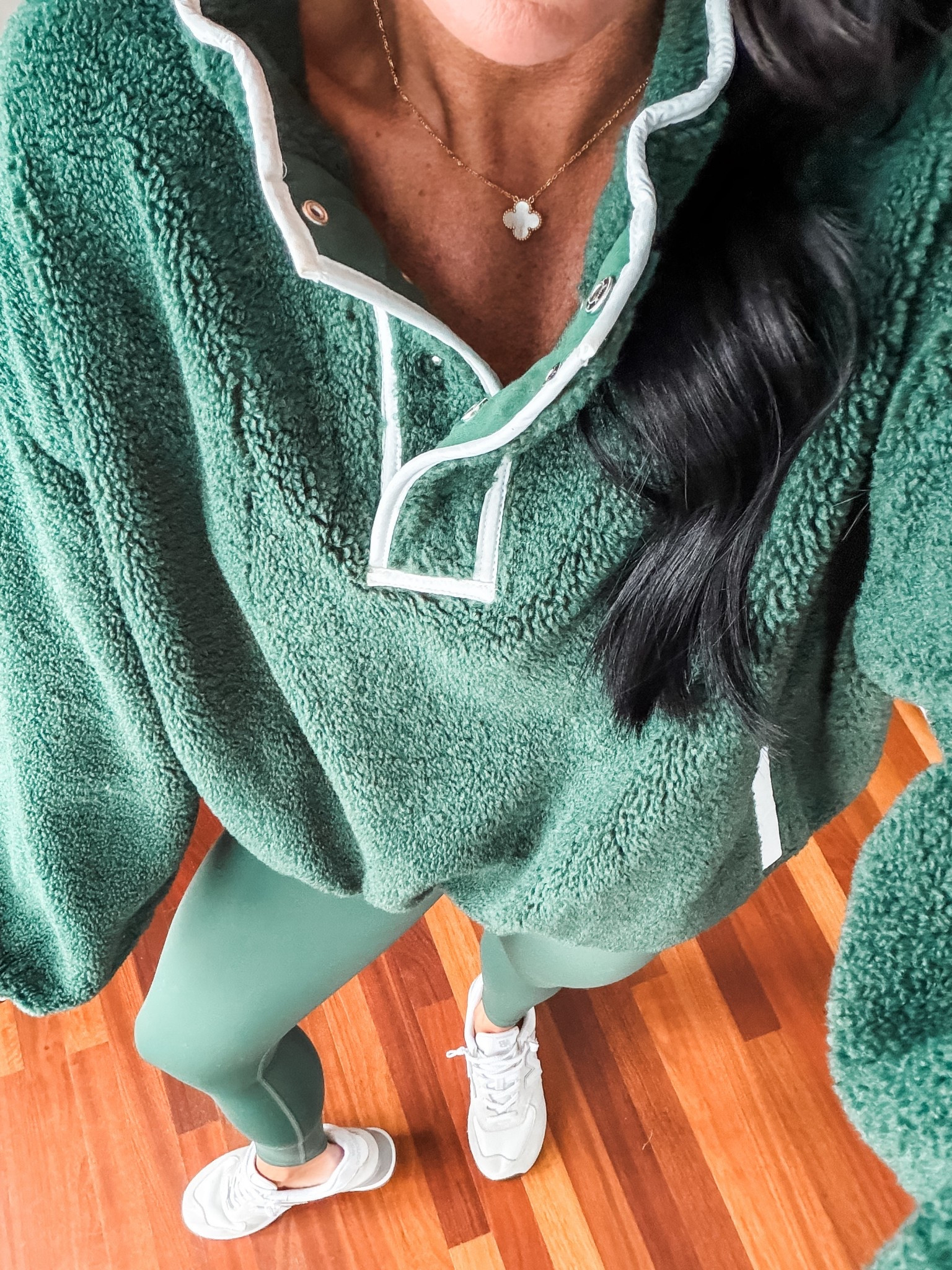 Wearing M/L fleece
Small leggings
Medium bra

#LTKootd #LTKActive #LTKmomlife