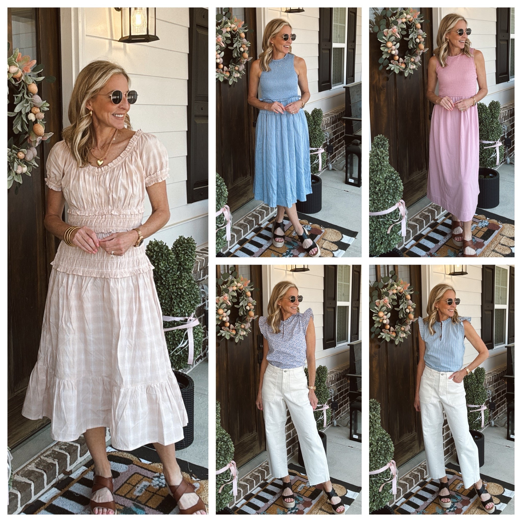 Warm weather styling is calling and Walmart understood the assignment. These Time and Tru pieces are all under $30 and come in multiple color options so you can find your perfect fit. I’m loving the smocked bodice dresses that hug in all the right places, plus the beautiful plaid option that feels so easy and elevated. And if dresses aren’t your thing, these $15 flutter sleeve tops come in so many colors and pair perfectly with any bottom. Affordable, flattering, and effortless for spring and summer… all exclusively at Walmart.

Comment Walmart and I’ll send you the links.