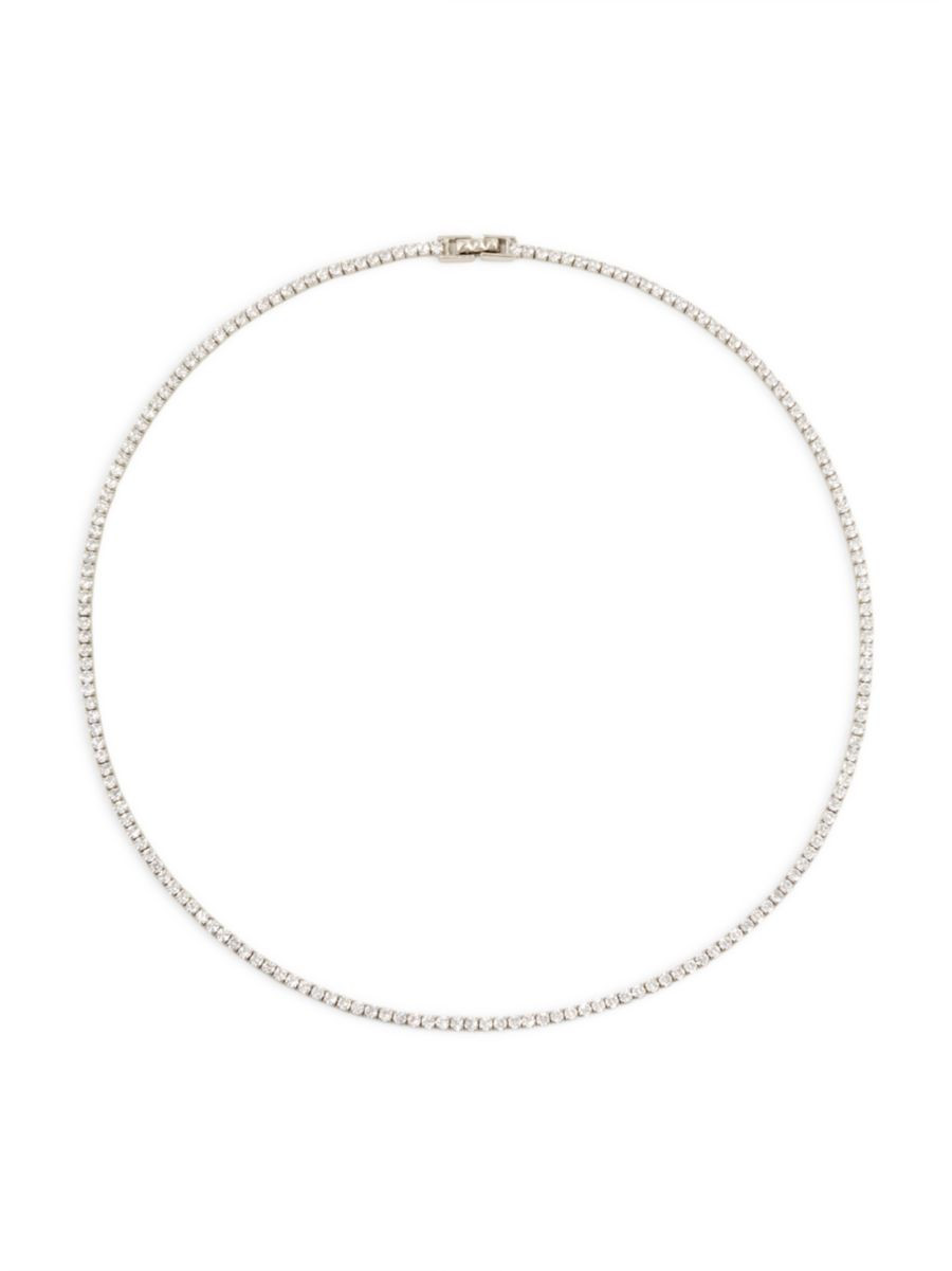 Tish 14K-Gold & Crystal Tennis Necklace | Saks Fifth Avenue