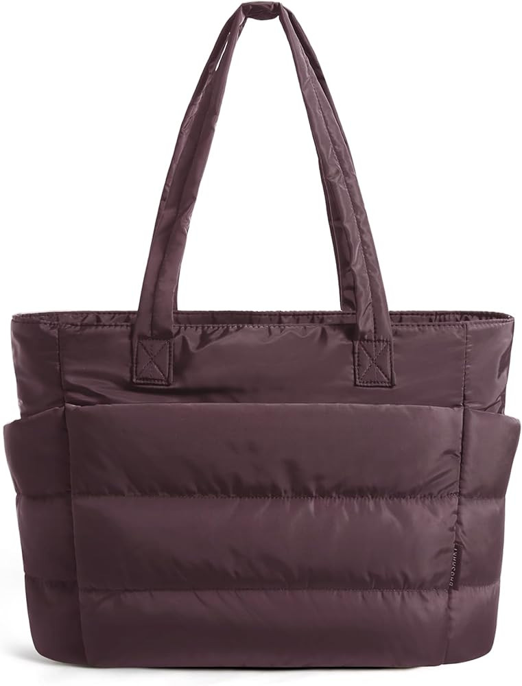 BAGSMART Tote Bag for Women, Lightweight Puffy Tote Bag with Compartments Shoulder Bag Handbag fo... | Amazon (US)