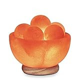 Himalayan Glow Bowl Salt Crystal Lamp with Neem Wooden Base,(ETL Certified), Dimmer Switch |, 5 Mass | Amazon (US)