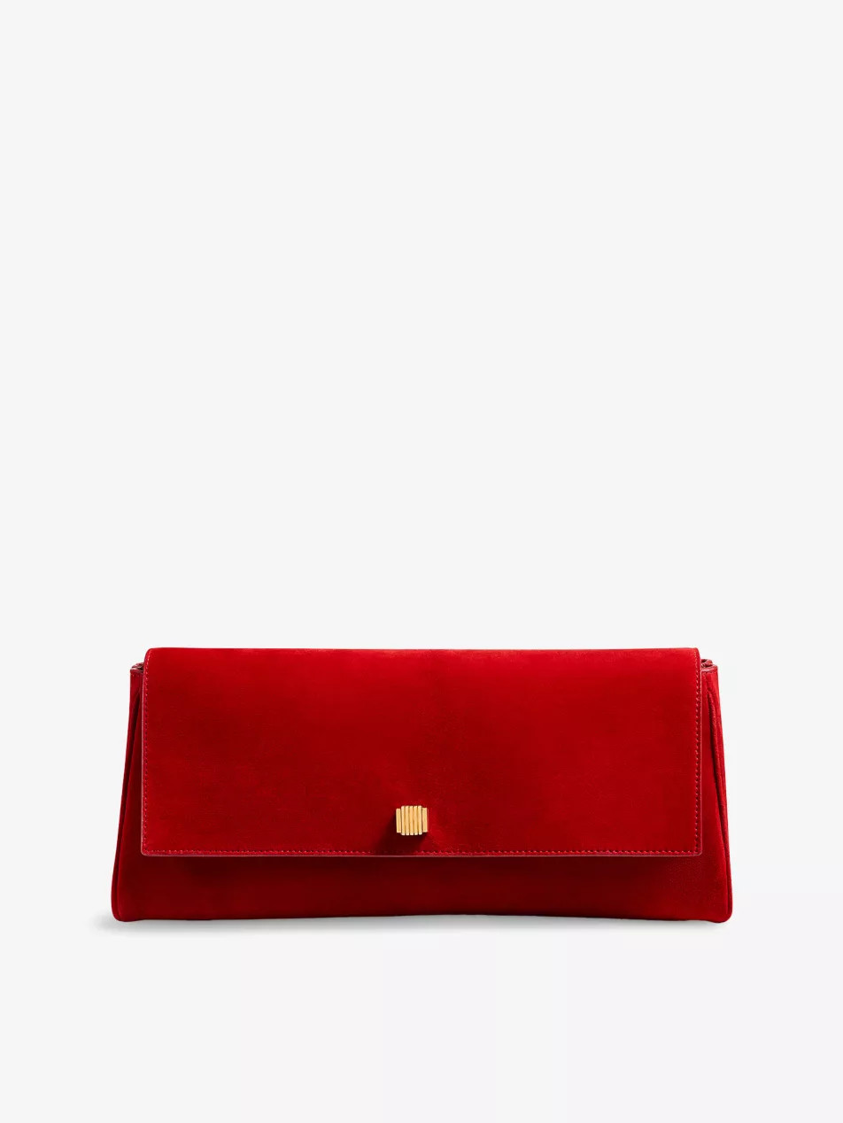 Audrey Suede Clutch Bag | Selfridges