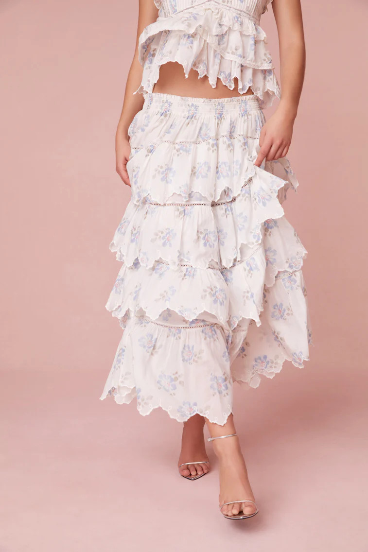 Cunningham Multi Tiered Maxi Skirt | LOVESHACKFANCY