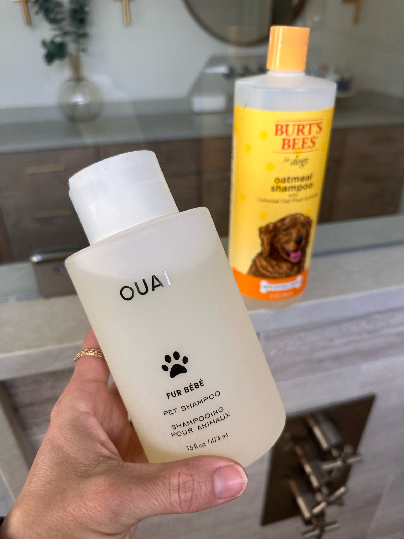 Fave bath products including our must have Terry cloth towel, shampoo faves and grooming vacuum.