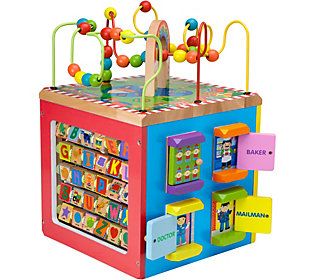 ALEX Jr. My Busy Town Wooden Activity Cube | QVC
