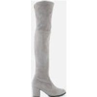 Stuart Weitzman Women's Tieland Suede Over The Knee Heeled Boots - Flannel - UK 4 | Coggles (Global)
