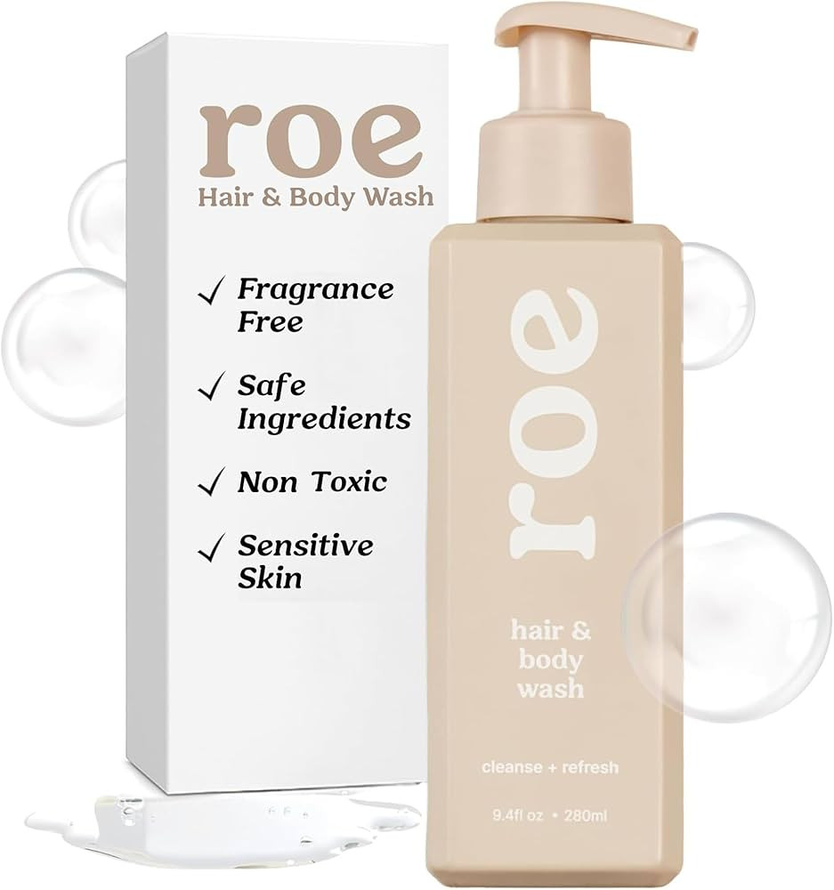 Roe Wellness- Toddler & Baby Body Wash & Shampoo Moisturizing Clean Ingredients | Suitable for Se... | Amazon (US)