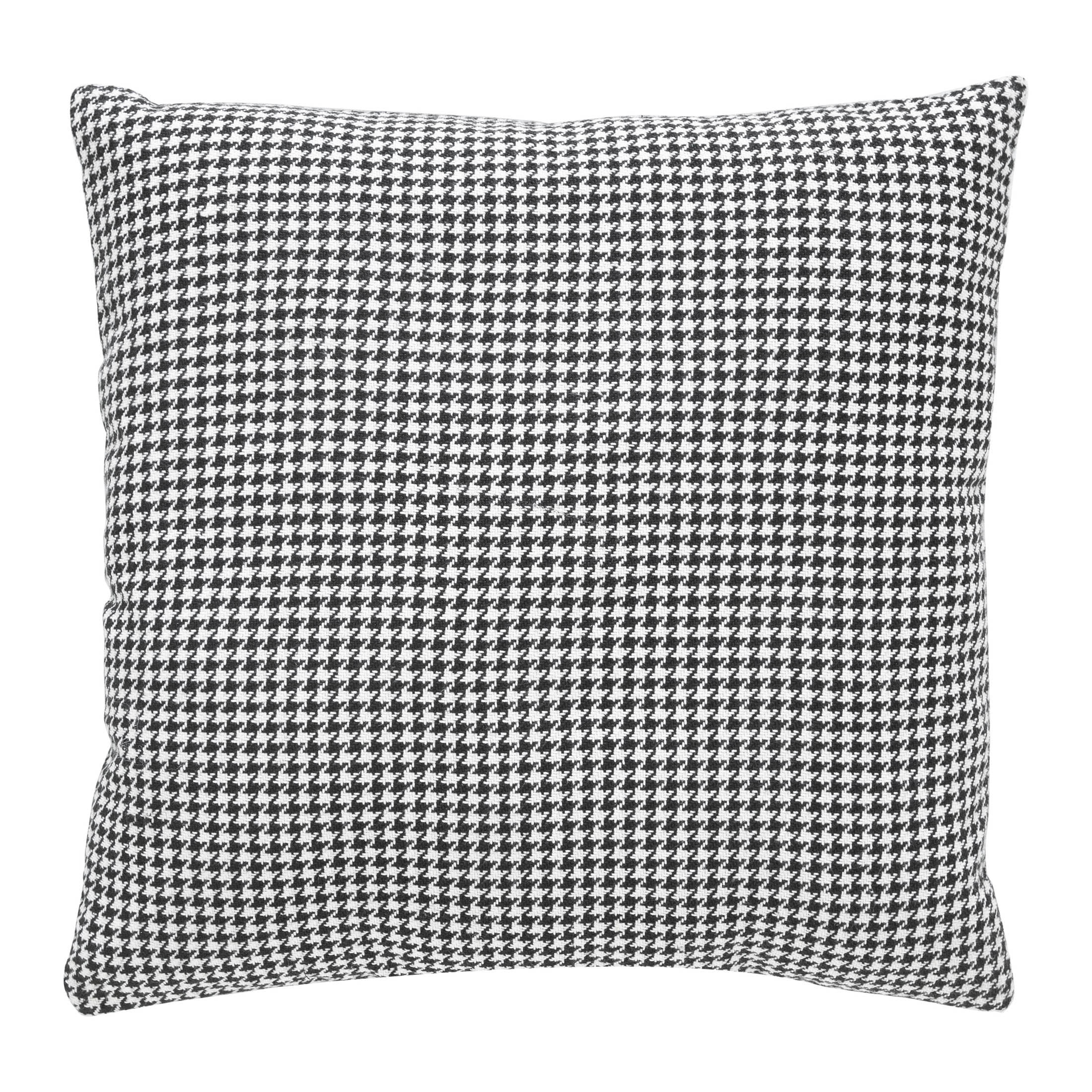 Mainstays 18" x 18" Black Houndstooth Woven Decorative Pillow | Walmart (US)