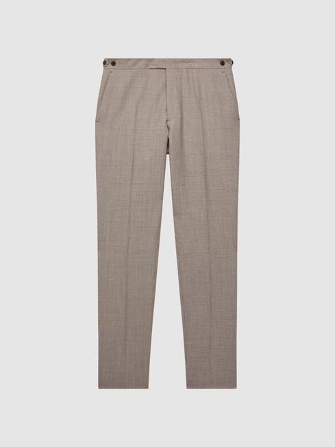 Slim Fit Wool Puppytooth Trousers | Reiss UK