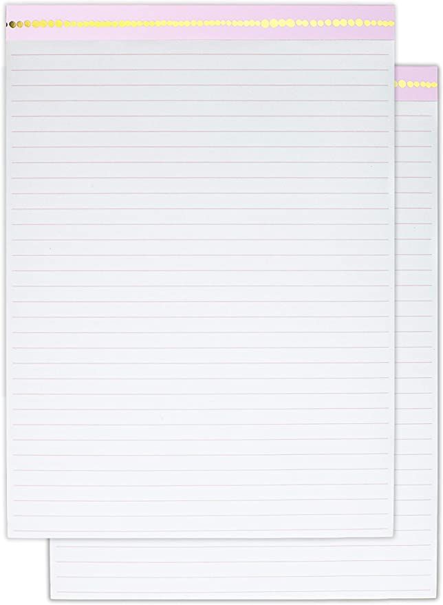 Steel Mill & Co Cute Clipboard Folio Lined Notepad Refill Set of 2, Large Lined Notepads for Prof... | Amazon (US)