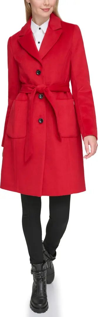 Belted Wool Blend Patch Pocket Coat | Nordstrom