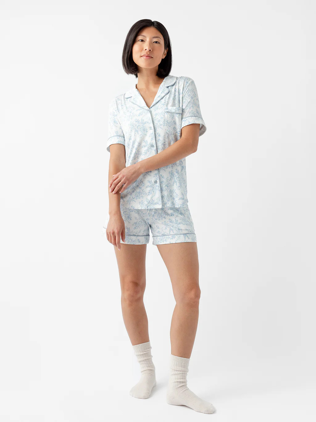 Women's Bamboo Stretch-Knit Short Sleeve Pajama Set | Cozy Earth