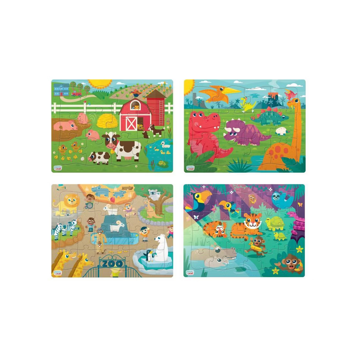 Chuckle & Roar Tray Kids Puzzles 4pk | Target