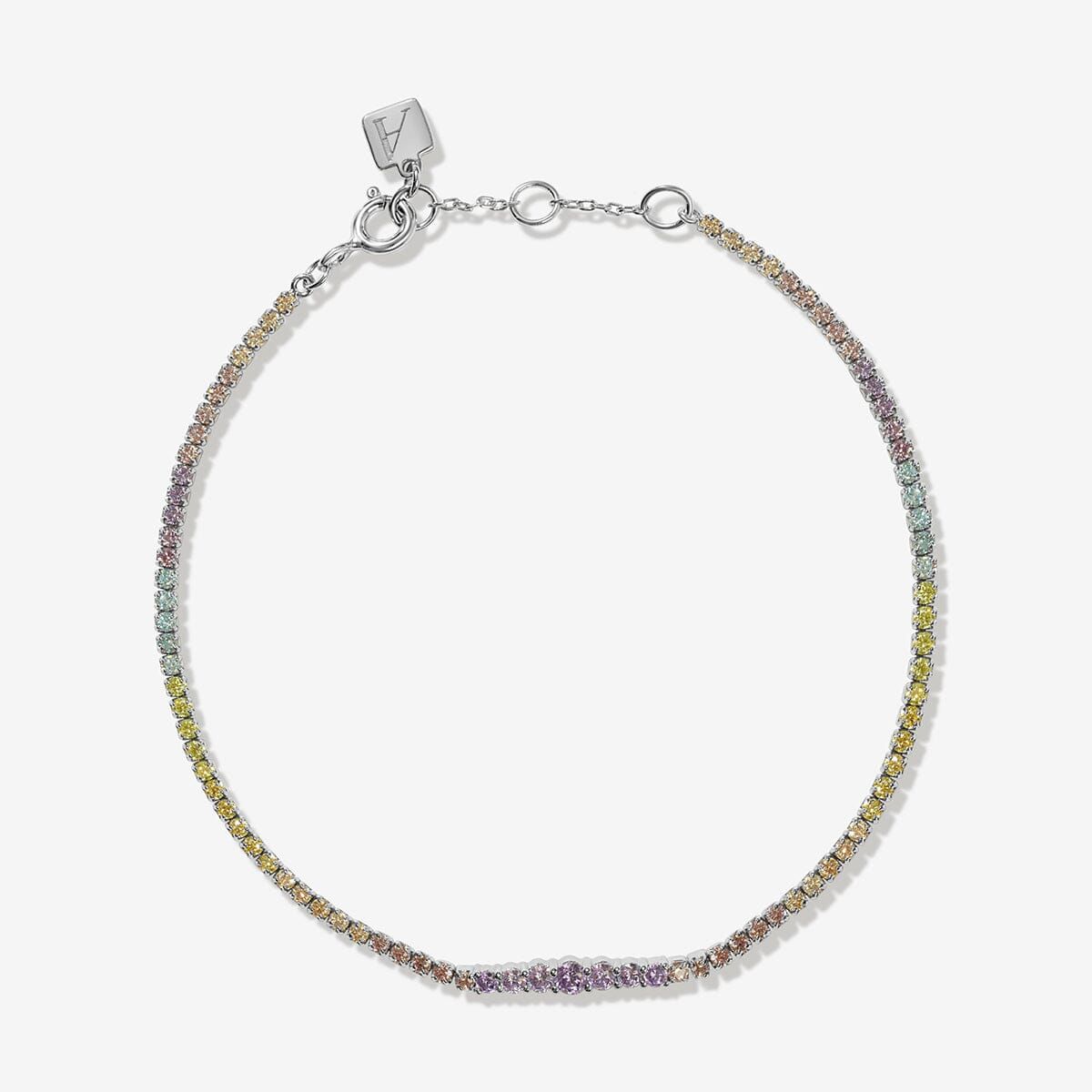 Nitish rainbow tennis bracelet | Adornmonde