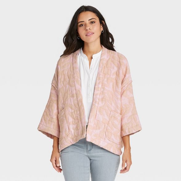 Women's Quilted Short Duster - Universal Thread™ Blush | Target