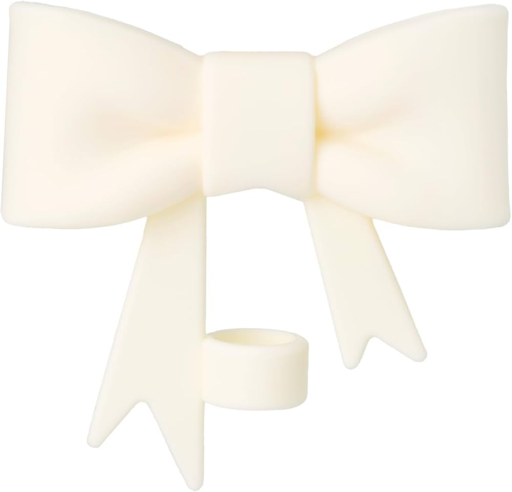 10mm Bow Shape Straw Topper for Stanley Cup (Cream White) | Amazon (US)