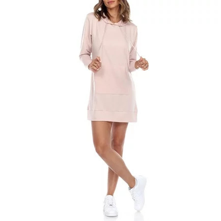 White Mark Women s Hoodie Sweatshirt Dress | Walmart (US)