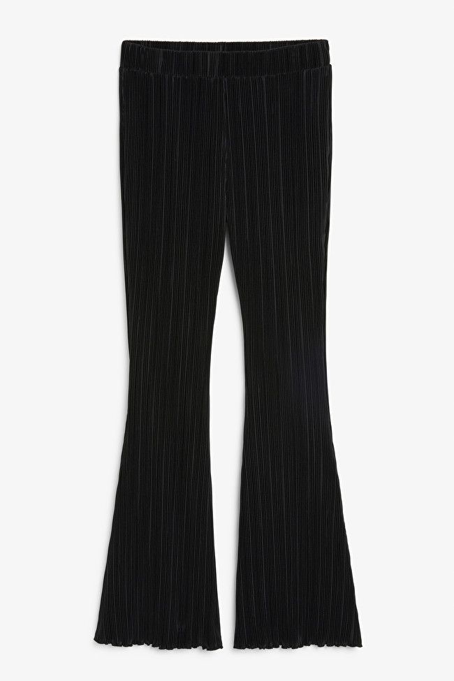 Black pleated trousers
                  			
				£25 | Monki