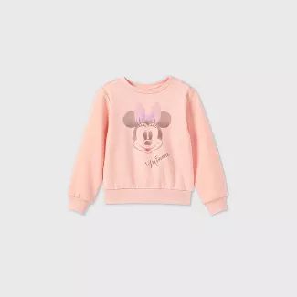 Toddler Girls' Minnie Mouse Fleece Pullover - Pink | Target