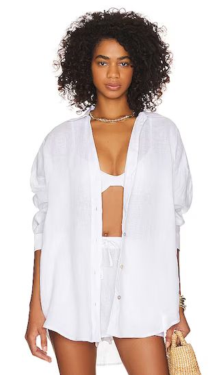 Rio Tunic in White Linen Shirt | White Linen Swimsuit Coverup White Blouse White Shirt White #LTKU | Revolve Clothing (Global)