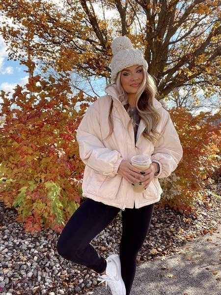 Cream Snowed In Oversized Bomber | Lane 201 Boutique