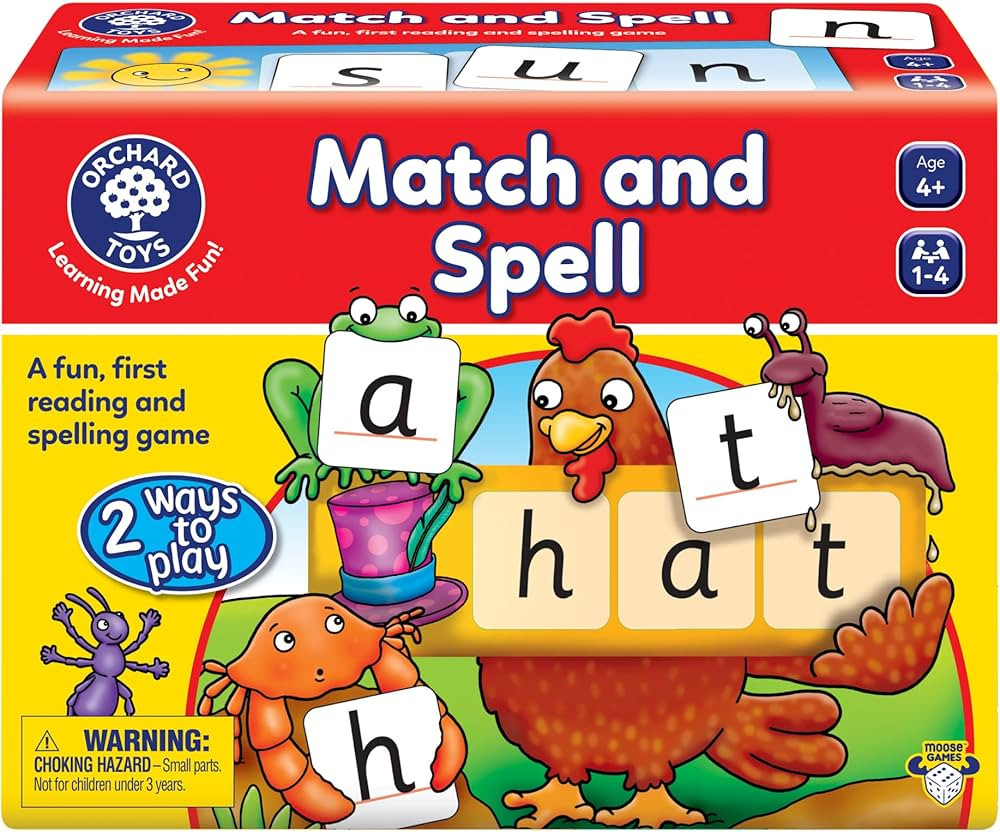 ORCHARD TOYS Moose Games Match and Spell Game. A Fun, First Reading and Spelling Game. 2 Ways to ... | Amazon (US)