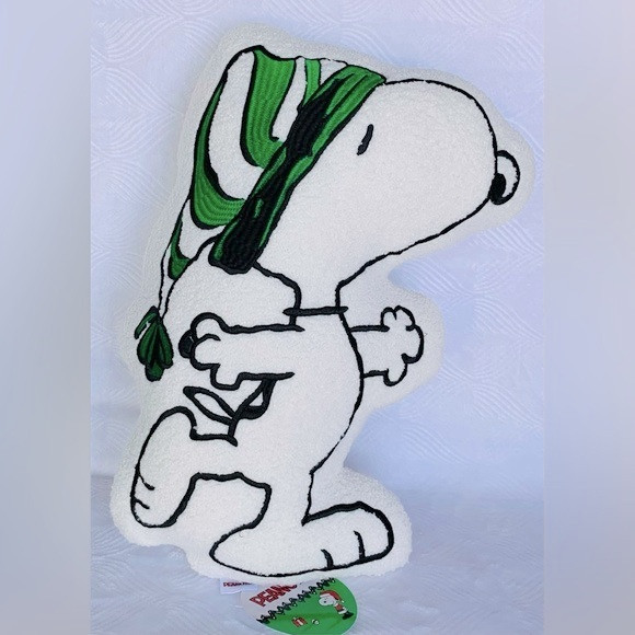 Peanuts Snoopy Winter Christmas Holiday Skating Accent Pillow | Poshmark