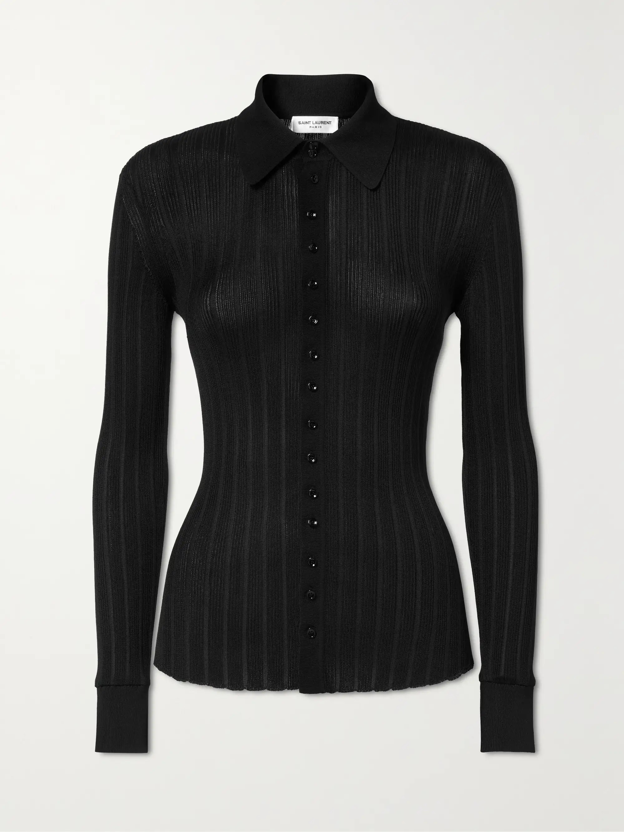 Ribbed silk shirt | NET-A-PORTER (US)