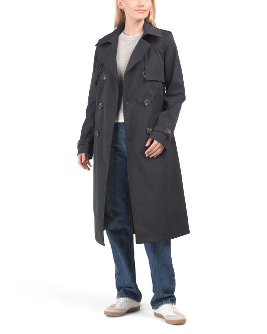 Single Breasted Trench Coat With Self Covered Buckle Belt | TJ Maxx