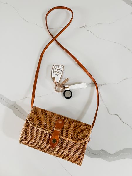 The cutest summer handbag! Rattan straw purse satchel bag clutch white key fob cover apple AirTag and keychain cover date night accessories Amazon finds and faves

#LTKstyletip #LTKunder50 #LTKitbag