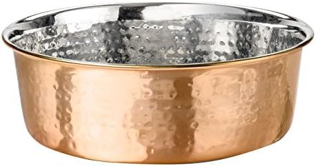 Neater Pet Brands Hammered Copper Finish Pet Bowls - Deluxe Luxury Style Dog and Cat Dish (Large) | Amazon (US)