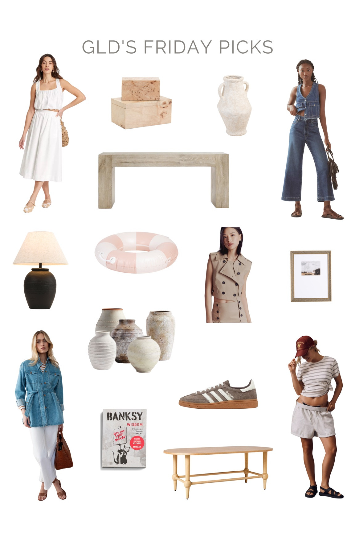 GLDESIGN Friday Picks 
#GLDESIGN #LTKdenim #LTKspringoutfit #LTKsneakers #LTKdecor #LTKpool #LTKfurniture

#LTKStyleTip #LTKFindsUnder100 #LTKHome