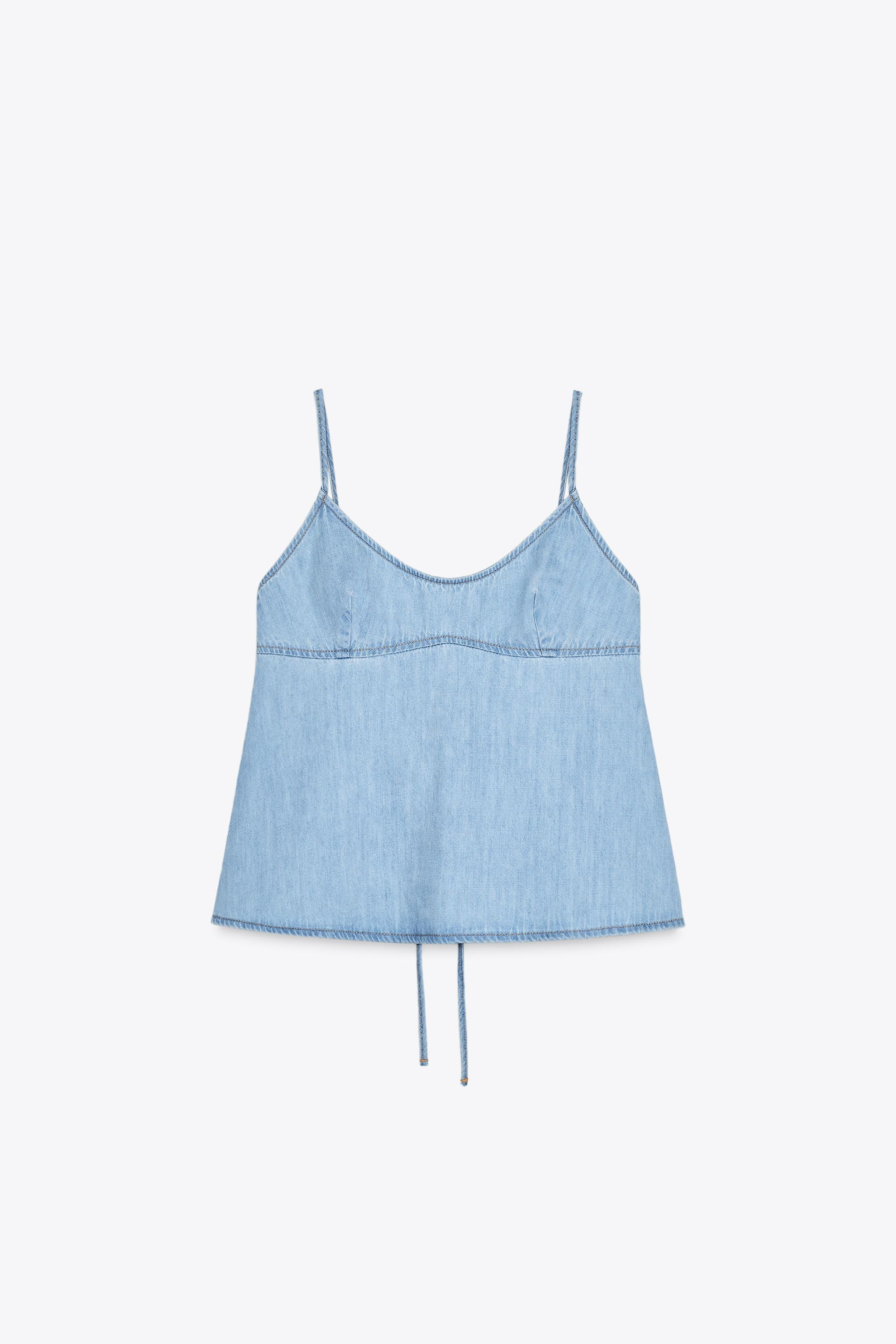 TRF DENIM TOP | Zara UK