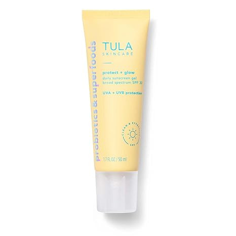 TULA Skin Care Protect + Glow Daily Sunscreen Gel Broad Spectrum SPF 30 | Skincare-First, Non-Gre... | Amazon (US)