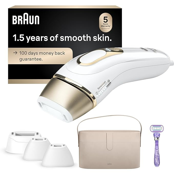 Braun IPL Silk·Expert, at Home Laser Hair Removal, Pro 5 PL5347 Latest Generation IPL, Holiday G... | Amazon (US)