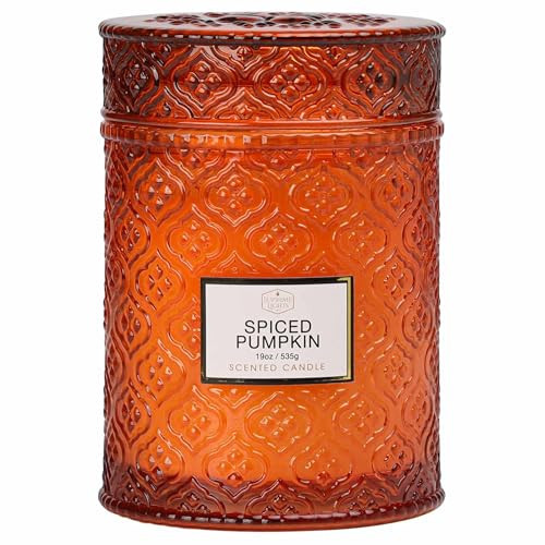Fall Candle, Harvest Pumpkin Spice Candle, 19oz Large Fall Scented Candles Gifts for Women, Thanksgiving Candles, Thanksgiving Table Centerpiece, Farmhouse Harvest Decorations for Autumn Home Decor | Amazon (US)