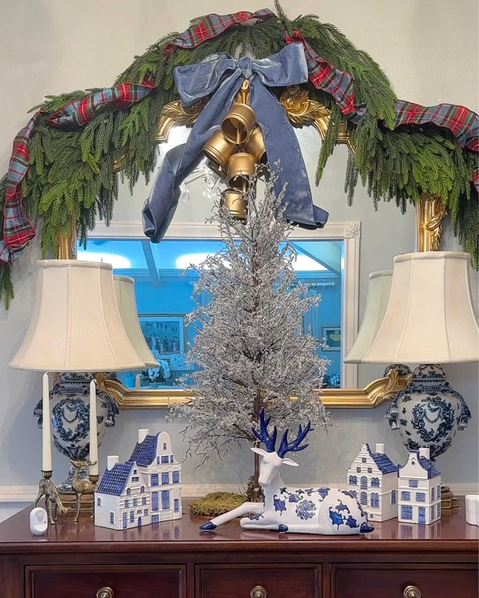 Christmas table decor, Christmas garland 
Garland available at mrsevansplace.com

#LTKHoliday #LTKSeasonal