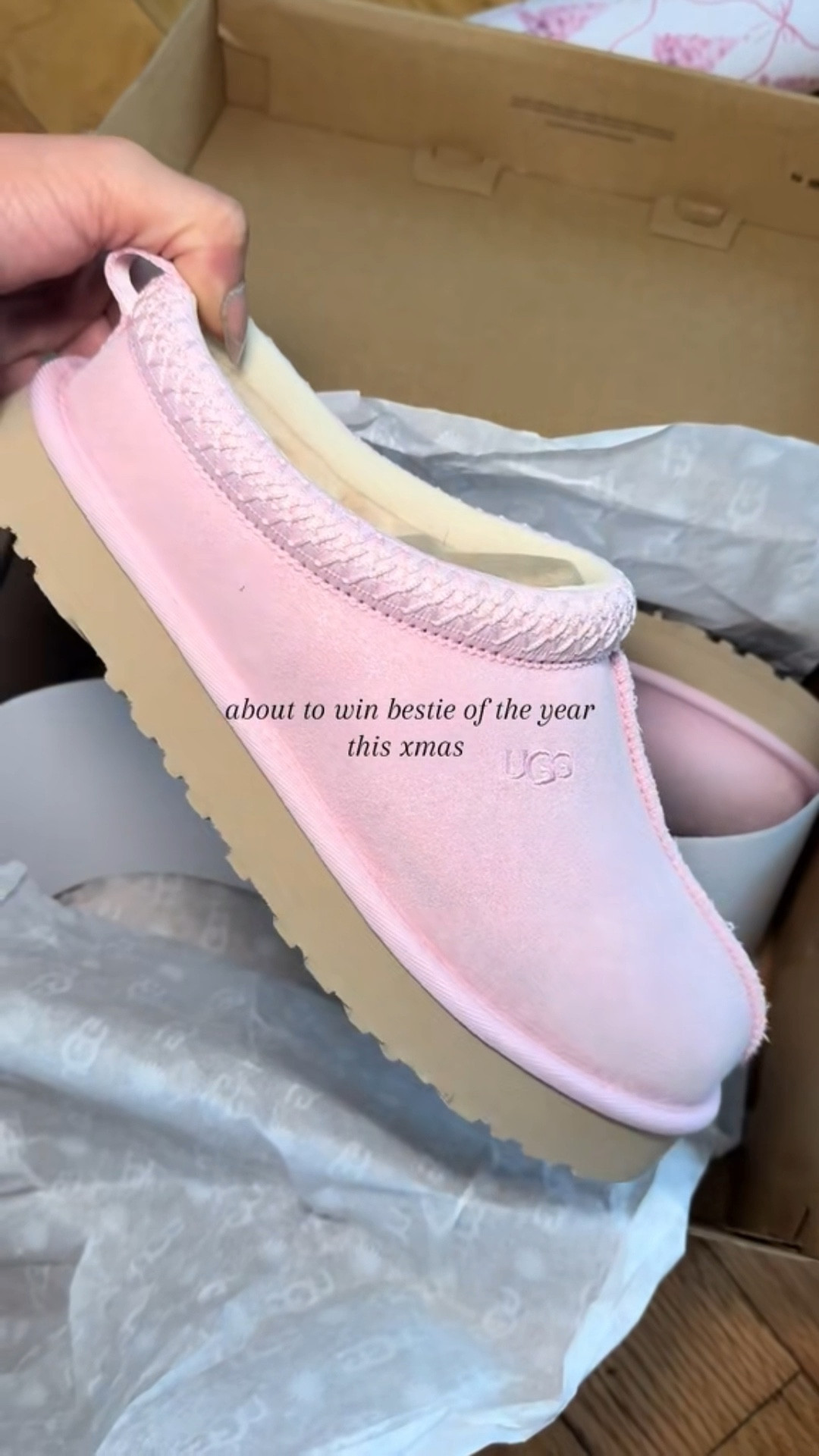 Cozy, cute, and perfectly pink! The Ribbon Candy Pink UGG Tazz Dazzle Slippers are the ultimate holiday gift for anyone who loves comfort and style. These plush UGG platform slippers with sherpa trim deliver that classic cozy feel with a fun, festive twist. The perfect gift for her, bestie gift, or girly holiday surprise. If you’re building your Christmas wishlist or hunting for the it-girl cozy slipper, this shade is selling fast — grab them while they’re in stock! 🎁✨

#LTKGiftGuide #LTKootd #LTKHoliday