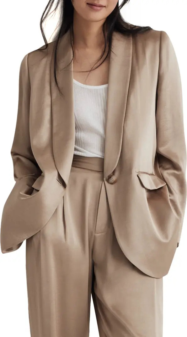 Oversize Satin Blazer | Nordstrom